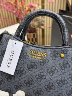 Guess Manhattan Shoulder Bag With Box And Dust Bag Including CarryBag (C2) (black)