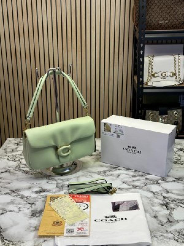 COAC  H TABBY PILLOW WITH ORIGINAL BOX AND DUST BAG (OLIVE GREEN)