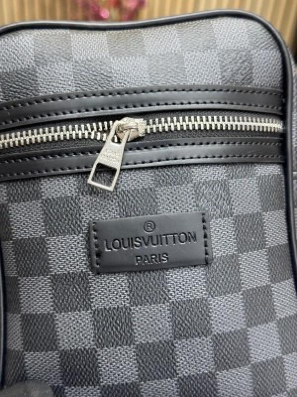 Louis  Vuitton Danube Side Bag Premium Quality With Dust Bag (Black Checks)