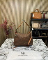 MICHAEL  KORS HANDBAG WITH DUST BAG PREMIUM QUALITY (BROWN)