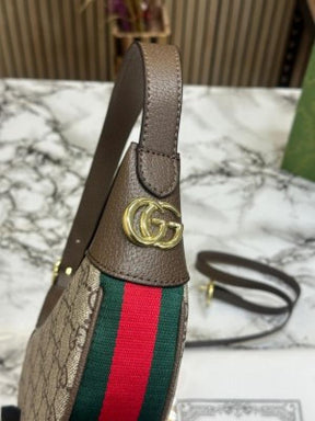 GUCC  I WOMENS OPHIDIA GG SHOULDER BAG WITH MAGNETIC BOX PREMIUM QUALITY (MINI GG)