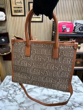 VERSACE LA VACANZA HAND BAG WITH DUST BAG (BROWN)