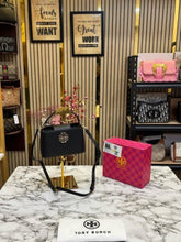 TOR  Y BURCH BRITTEN HANDBAG WITH OG BOX AND DUST BAG AND SLING (BLACK) (S2)