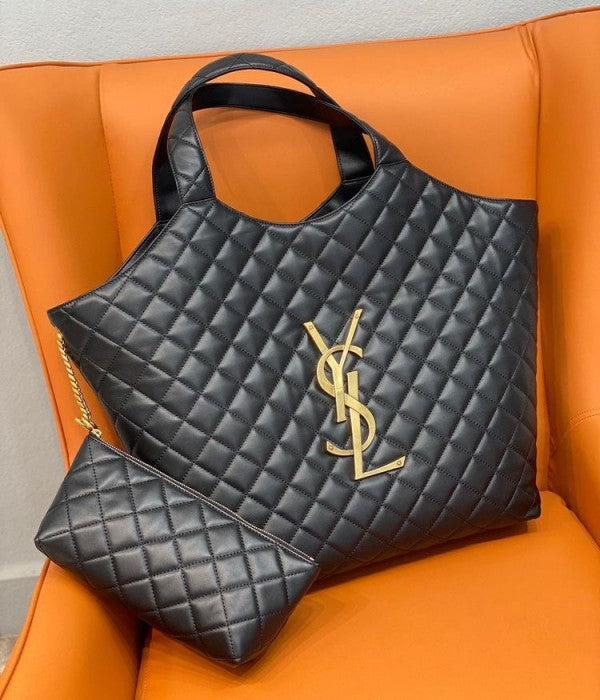 YSL  Handbag  Saint  Laurent  Icare  Maxi  Shopping  Bag  in  Quilted  Leather  Large  With  Dust  Bag  6070