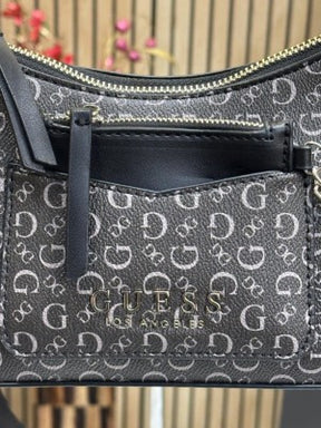 GUESS COLORBLOCK PRINTING UNDERARM SLING SHOULDER BAG WITH OG BOX AND DUST BAG WITH CARRY BAG PREMIUM QUALITY (GREISH BLACK) 1002