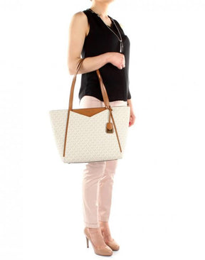MICHAEL  KORS Brown Whitney Signature Small Tote Bag 360