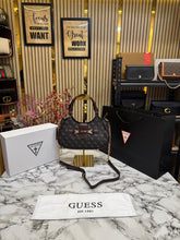 Guess Faux Leather Handbag With Box And Dust Bag Including Carry Bag (Brown)