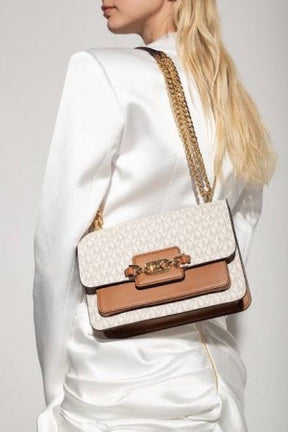 Michael  Kors  MK Heather Shoulder Bag With OG Box(22301 biege)