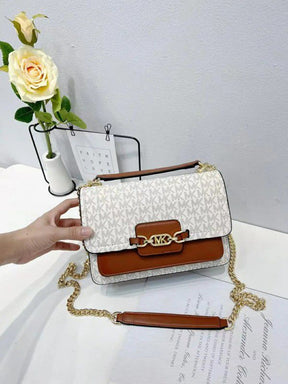 Michael  Kors  MK Heather Shoulder Bag With OG Box(22301 biege)