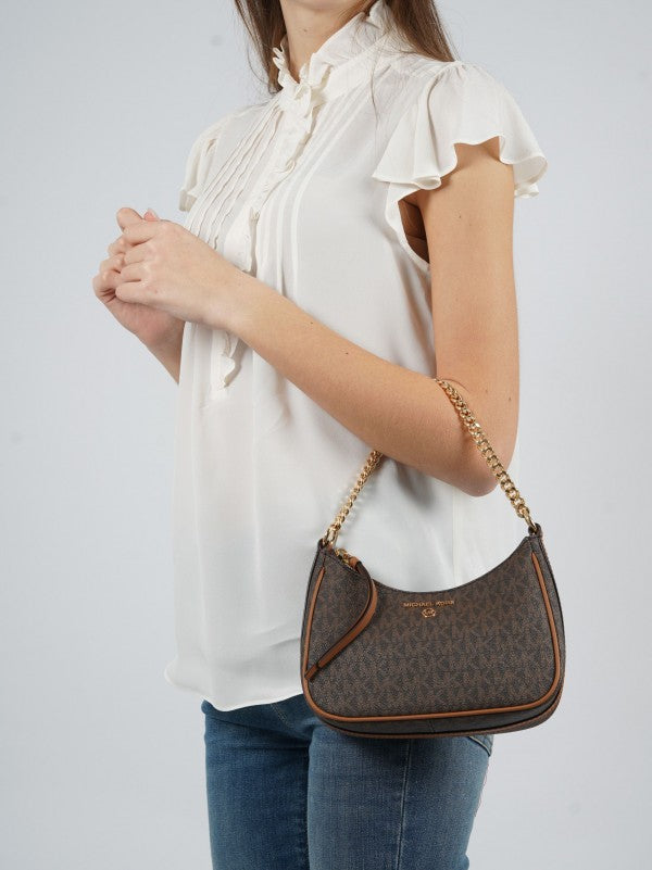 Michalekorsmk jet set charm small logo pochette with og box(22317 coffe)