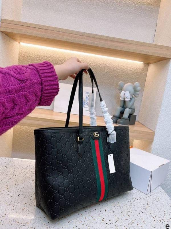 Gucci  Ophidia  tote  bag  with  pouch  &dust  cover(867 black)