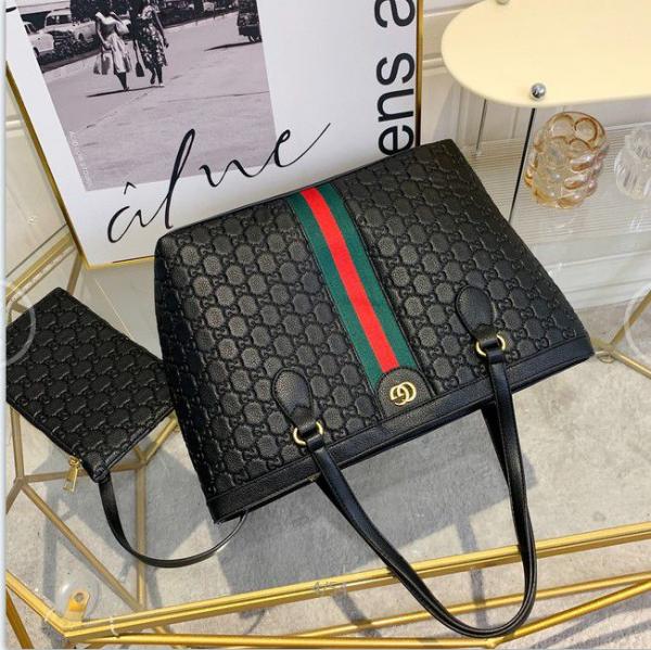 Gucci  Ophidia  tote  bag  with  pouch  &dust  cover(867 black)