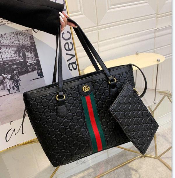 Gucci  Ophidia  tote  bag  with  pouch  &dust  cover(867 black)