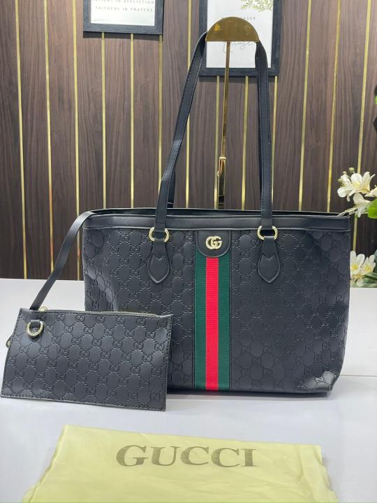 Gucci  Ophidia  tote  bag  with  pouch  &dust  cover(867 black)