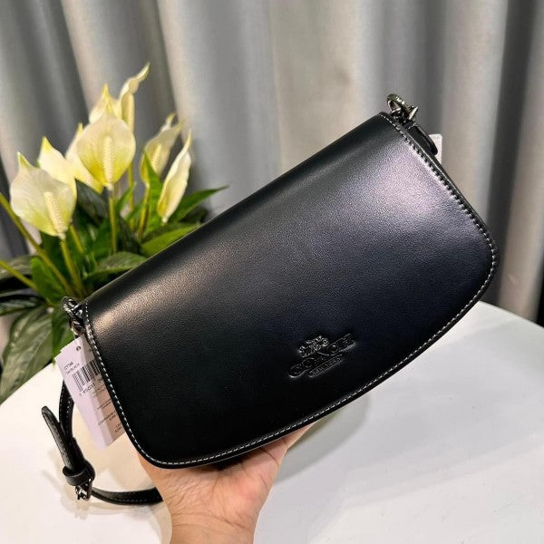Coach  Andrea  Shoulder  Bag  With  OG  Box  &  Dust  Bag  (Black  63384)
