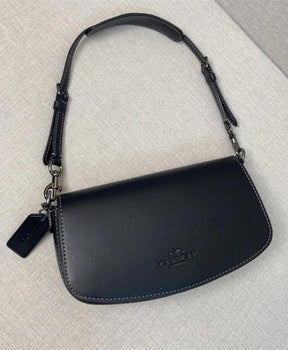 Coach  Andrea  Shoulder  Bag  With  OG  Box  &  Dust  Bag  (Black  63384)