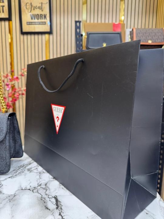 GUESS G JAMES LOGO SHOULDER BAG WITH OG BOX AND DUST BAG PREMIUM QUALITY (BLACK)