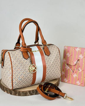 Michael  Kors  Speedy  Mini  Duffle  With  Dust  Bag  (20062  Beige  Brown)