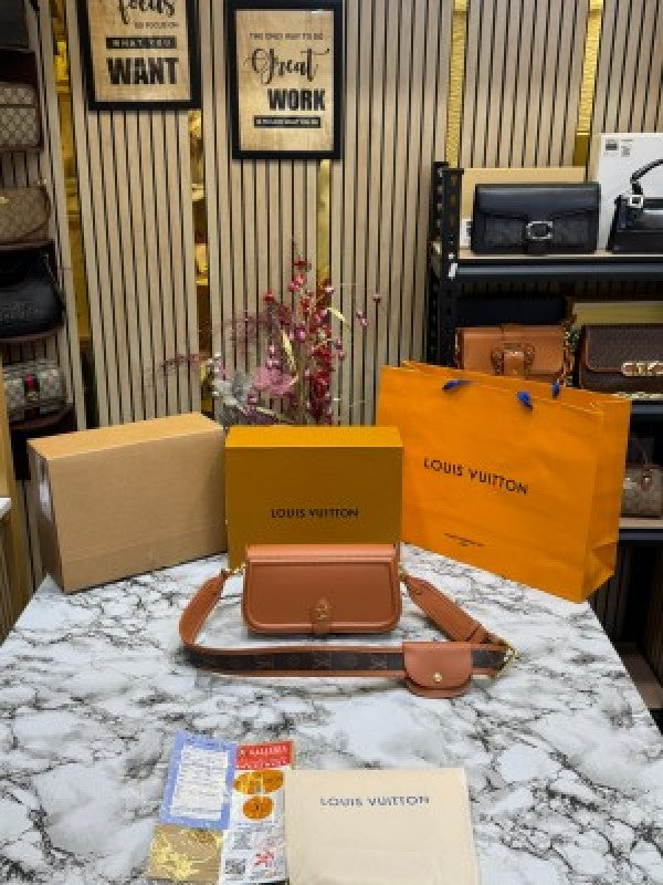LOUIS  VUITTON OFFICIER POUCH SLING BAG WITH OG DUST BAG & DOUBLE BOX INCLUDING CARRY BAG PREMIUM QUALITY [Orange]