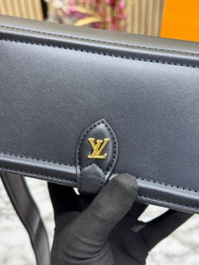 LOUIS  VUITTON OFFICIER POUCH SLING BAG WITH OG DUST BAG & DOUBLE BOX INCLUDING CARRY BAG PREMIUM QUALITY [ BLACK]