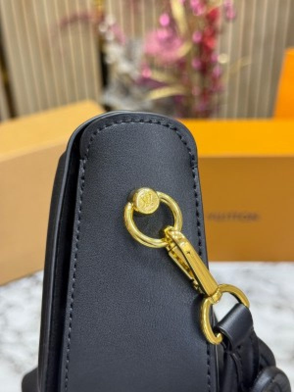 LOUIS  VUITTON OFFICIER POUCH SLING BAG WITH OG DUST BAG & DOUBLE BOX INCLUDING CARRY BAG PREMIUM QUALITY [ BLACK]