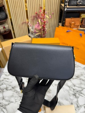 LOUIS  VUITTON OFFICIER POUCH SLING BAG WITH OG DUST BAG & DOUBLE BOX INCLUDING CARRY BAG PREMIUM QUALITY [ BLACK]