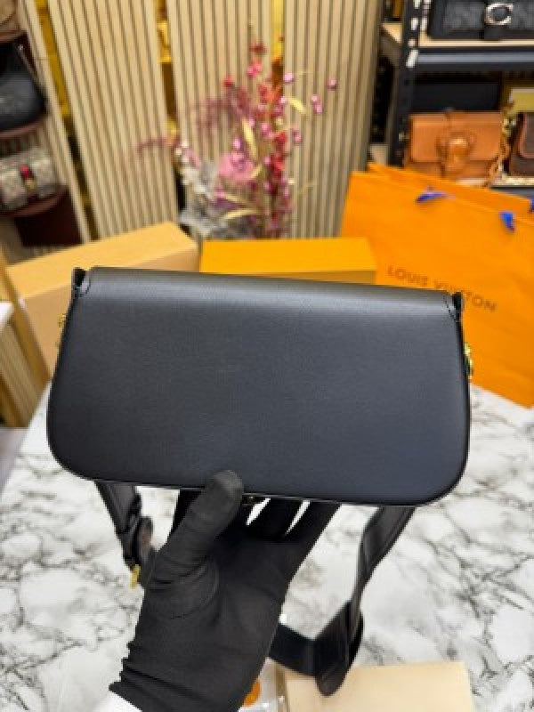 LOUIS  VUITTON OFFICIER POUCH SLING BAG WITH OG DUST BAG & DOUBLE BOX INCLUDING CARRY BAG PREMIUM QUALITY [ BLACK]