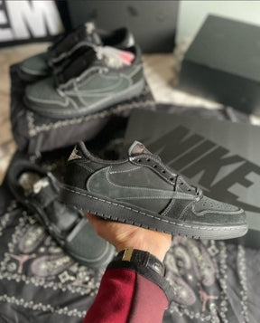 NIK E Air jordan 1 low x travis scott black phantom heavy quality