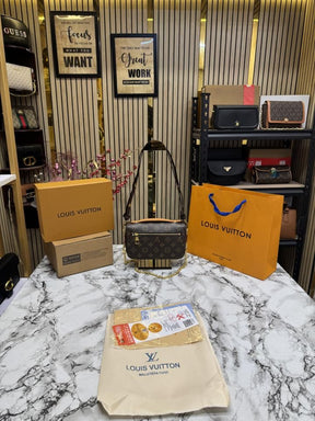 Louis  Vuitton Metis Shoulder Bag With Box And Dust Bag Including Carry Bag (Brown)
