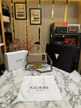 Guess Noelle Crossbody Flap Bag With Box And Dust Bag Including Carry Bag (Khaki)