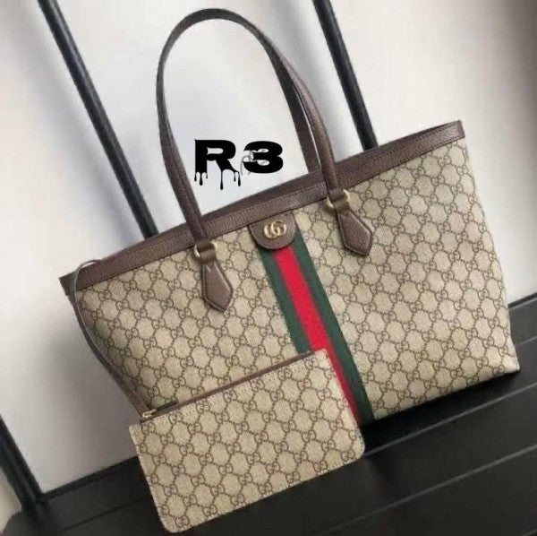 Gucci  Ophidia  tote  bag  with  pouch  &dust  cover(867 brown)