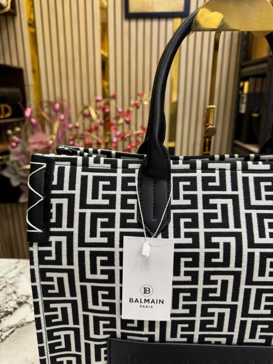 Balmai  n Paris Monogram Premium Quality Tote Bag With Dust Bag (Black)