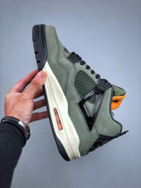 Nikee Air Jordan 4 X Undefeated Olive Green Semi UA