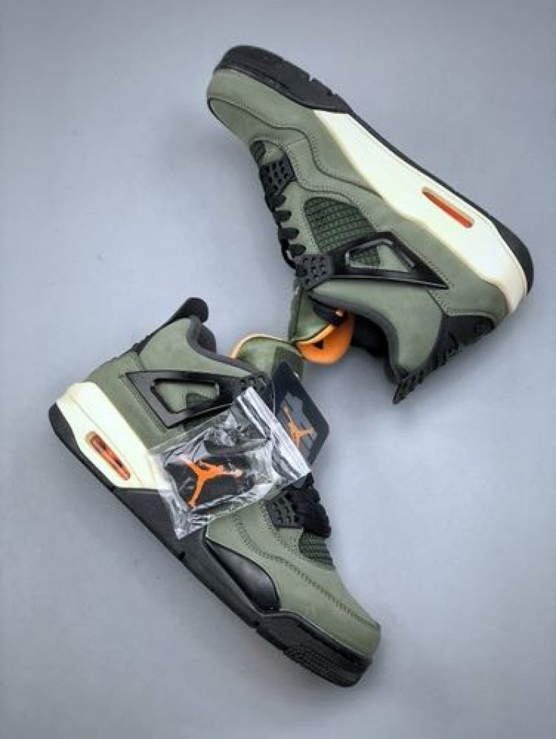 Nikee Air Jordan 4 X Undefeated Olive Green Semi UA