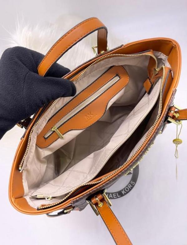 MICHEAL KOR  S VOYAGER SIDE POCKET TOTE BAG