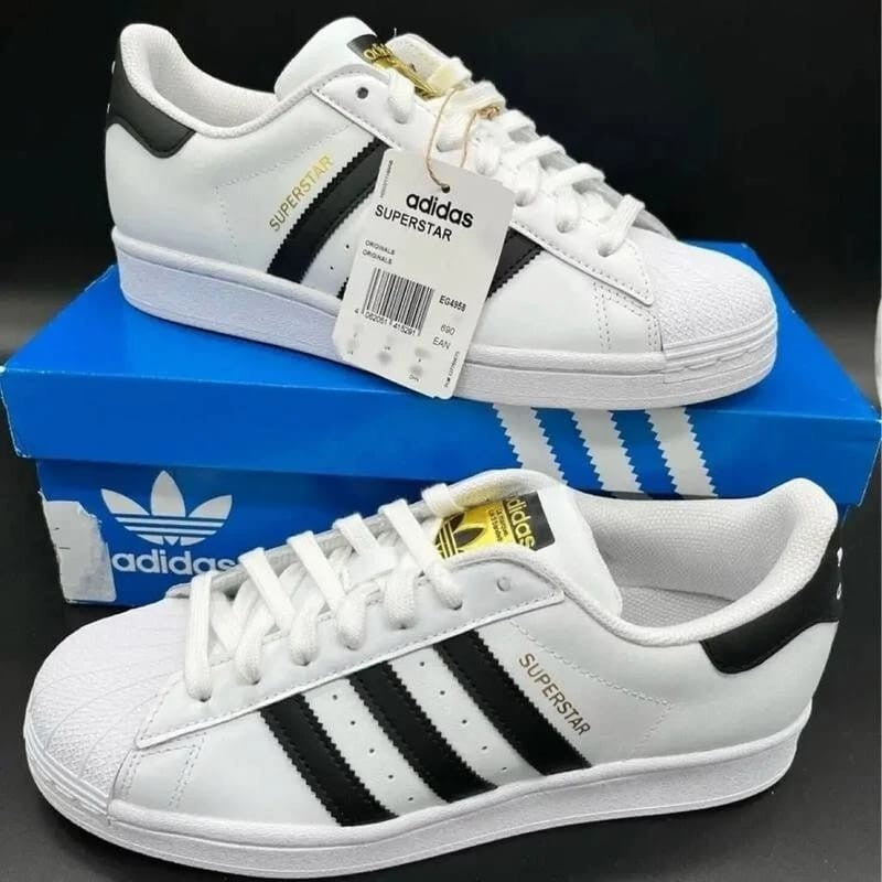 Adidass Superstar White Black Leather Fix #170
