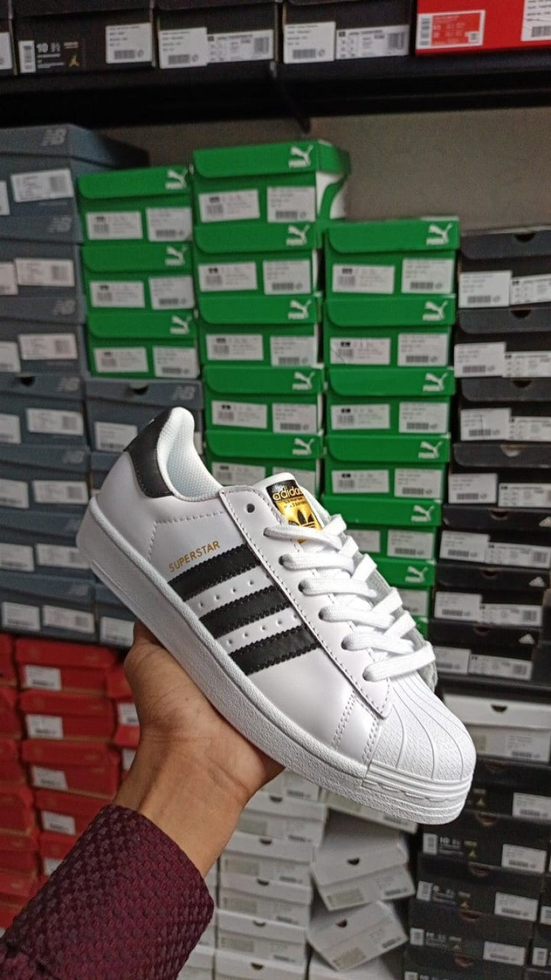 Adidass Superstar White Black Leather Fix #170
