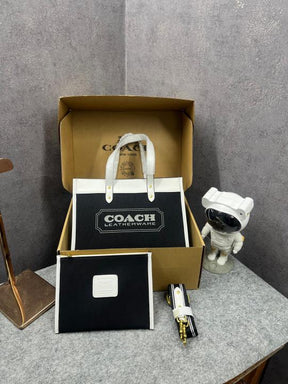 Coach  Field  Tote  30  Authenic  Black  Canvas  With  Pouch  OG  Box  &  Dust  Bag  6739  Black