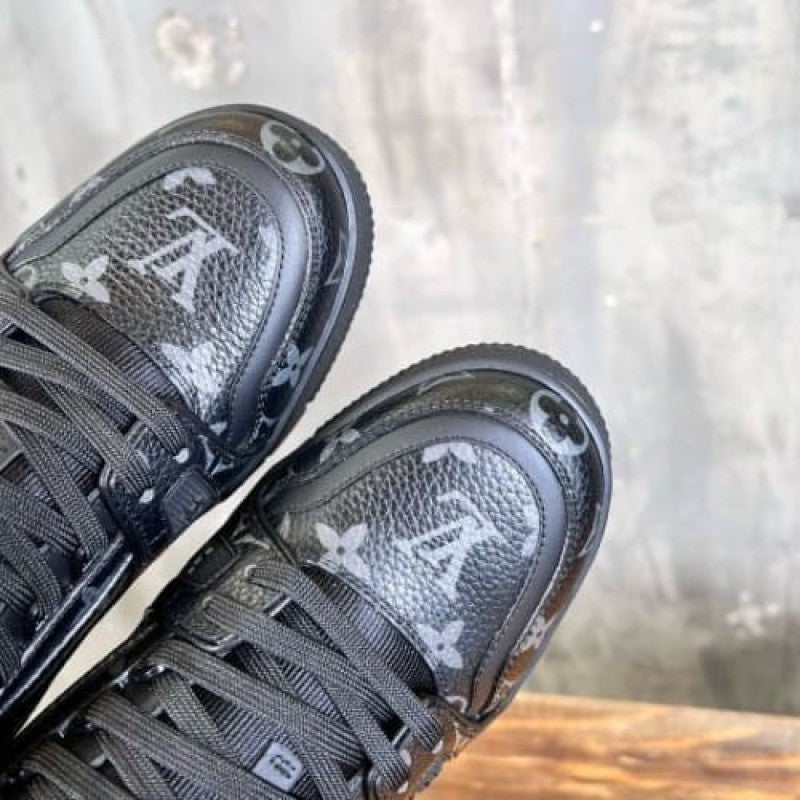 Louis Vuitton Trainer Black Denim With All Accessories 175