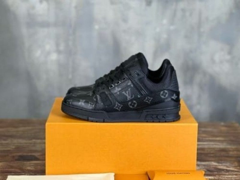 Louis Vuitton Trainer Black Denim With All Accessories 175