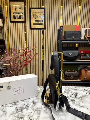 COAC  H TABBY SHOULDER BAG WITH OG BOX AND DUST BAG (BLACK)