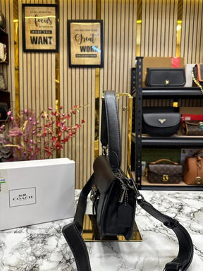 COAC  H TABBY SHOULDER BAG WITH OG BOX AND DUST BAG (Black BLACK)