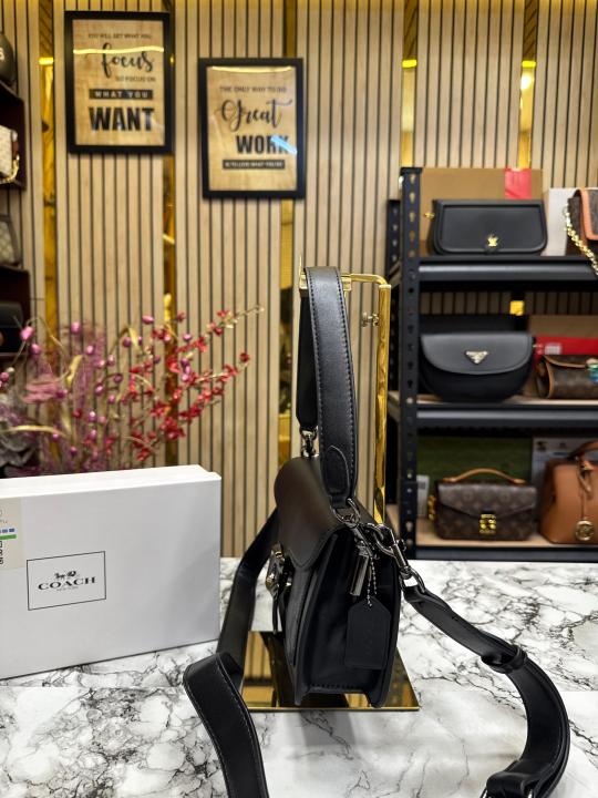 COAC  H TABBY SHOULDER BAG WITH OG BOX AND DUST BAG (Black BLACK)