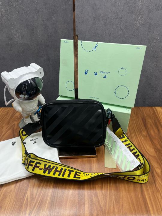 Off  White  Binder  Nylon  Small  Crossbody  With  OG  Box  &  Dust  Bag  &  239  Black  Black