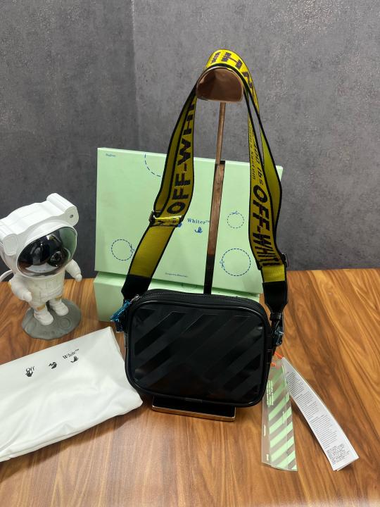 Off  White  Binder  Nylon  Small  Crossbody  With  OG  Box  &  Dust  Bag  &  239  Black  Black