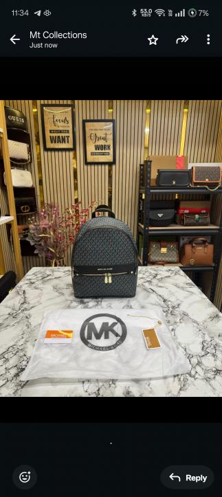 Michael  Kors Kenley Backpack Premium Quality With Dust Bag (Black)
