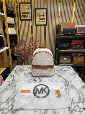 Michael  Kors Kenley Backpack Premium Quality With Dust Bag (Beige)