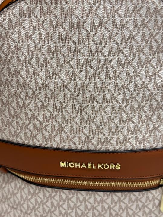 Michael  Kors Kenley Backpack Premium Quality With Dust Bag (Beige)