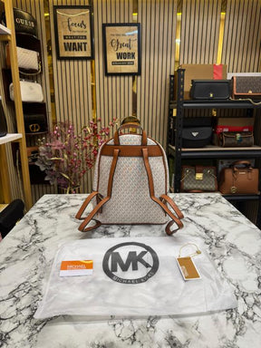 Michael  Kors Kenley Backpack Premium Quality With Dust Bag (Beige)