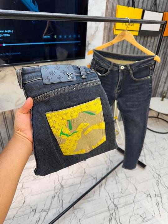 Louis vuitton 100% Turkey Imported Normal Fit Hyperflex Denim Jeans